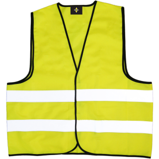 Korntex® Warnweste „Wolfsburg“ - Schwarzer Saum - Signal-Gelb - 6XL