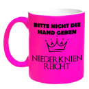 FUNNYWORDS® Bitte nicht die Hand geben - Niederknien...