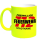 Herbst Aktion Neongelbe Feuerwehr Tasse FW2502 inkl. Wunschtext