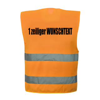 Warnweste Orange EN ISO 20471:2013 mit 1.zlg. Druck Rücken, 8,90 €