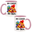 No Coffee - No Talk  Crazy Huhn Kaffeetasse Teetasse Motiv Geschenk Spruch
