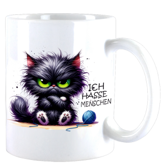 Ich Hasse Menschen Cute Animal Katze "Mia" Teebecher - Kaffeebecher