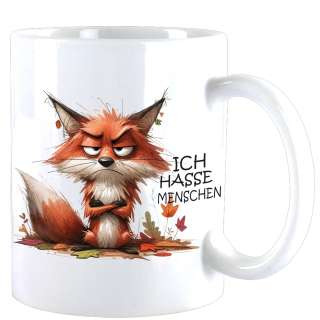 Ich Hasse Menschen Cute Animal Fuchs "Ferdi" Teebecher - Kaffeebecher