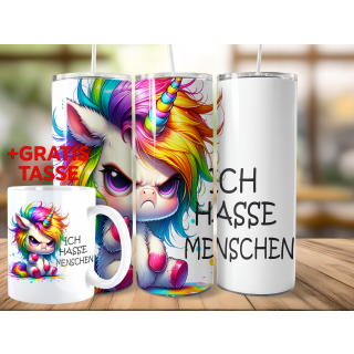 Ich Hasse Menschen Cute Animal Tumbler 22 Motive + Gratis Tasse