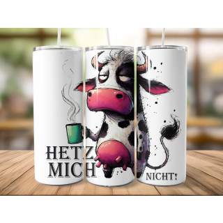 Hetz mich nicht! cute Animal Kuh "Elfriede" Tumbler Trinkflasche