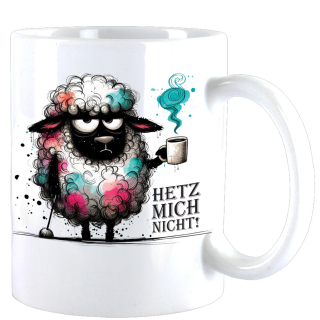 Hetz mich nicht! cute Animal Schaf Wolly Design Büro Kaffee Teetasse