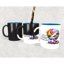 Cute Animal Einhorn Emmy - Ich hasse Menschen - MAGIC WOW Kaffeetasse Teetasse