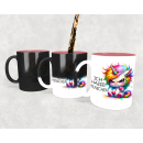 Cute Animal Einhorn Emmy - Ich hasse Menschen - MAGIC WOW Kaffeetasse Teetasse