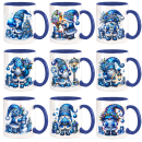 Weihnachtswichtel Blau ILW-X-MAS Design  Kaffeetasse /...