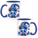 Weihnachtswichtel Blau ILW-X-MAS Design  Kaffeetasse / Teetasse - 9 Motive