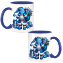 Weihnachtswichtel Blau ILW-X-MAS Design  Kaffeetasse / Teetasse - 9 Motive