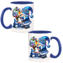 Weihnachtswichtel Blau ILW-X-MAS Design  Kaffeetasse / Teetasse - 9 Motive