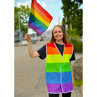 Regenbogen Rainbow Warnweste nationenweste Pride