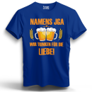 Funnywords® - Wir trinken für die Liebe JGA Premium JGA  T-Shirt